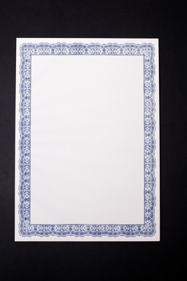 les feuilles de papier parcheminé de 21*29.7cm rassemblent le CE bleu de couleur/GV diplômée