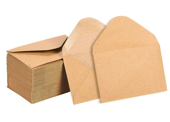 Les mini enveloppes d'invitation de Brown/carte de voeux enveloppe le matériel de Papier d'emballage 130gsm fait
