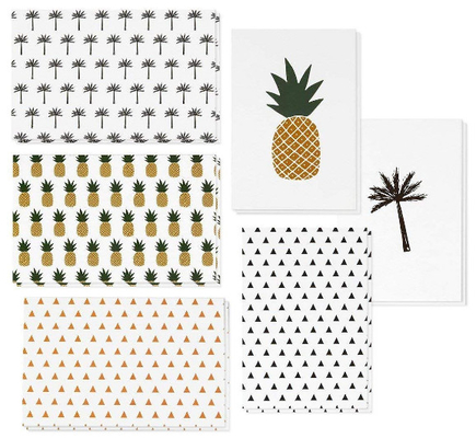 modèle d'ananas/palmier/triangle de cartes de voeux de vacances de pouce 4x6 disponible