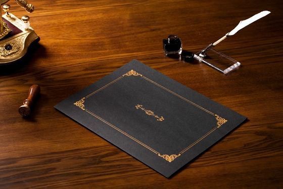 Supports professionnels de certificat de livre à couverture dure, vestes faites sur commande noires classiques de certificat